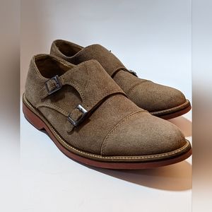 1901 Lynden Double Monk Strap Tan Suede Size 10M